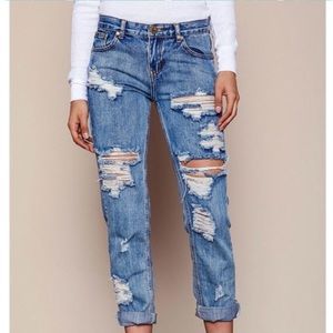 One teaspoon jeans boyfriend fit 24 cobalt